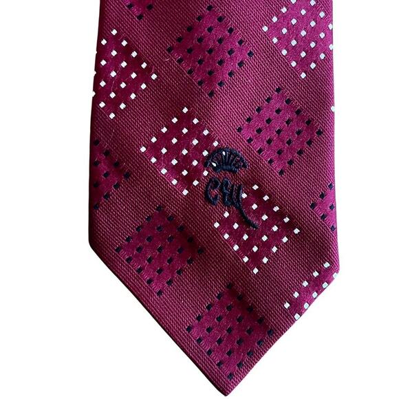 Countess Mara New York Men's Neck Tie. Geometric. Red.white.black. office work - Picture 1 of 4